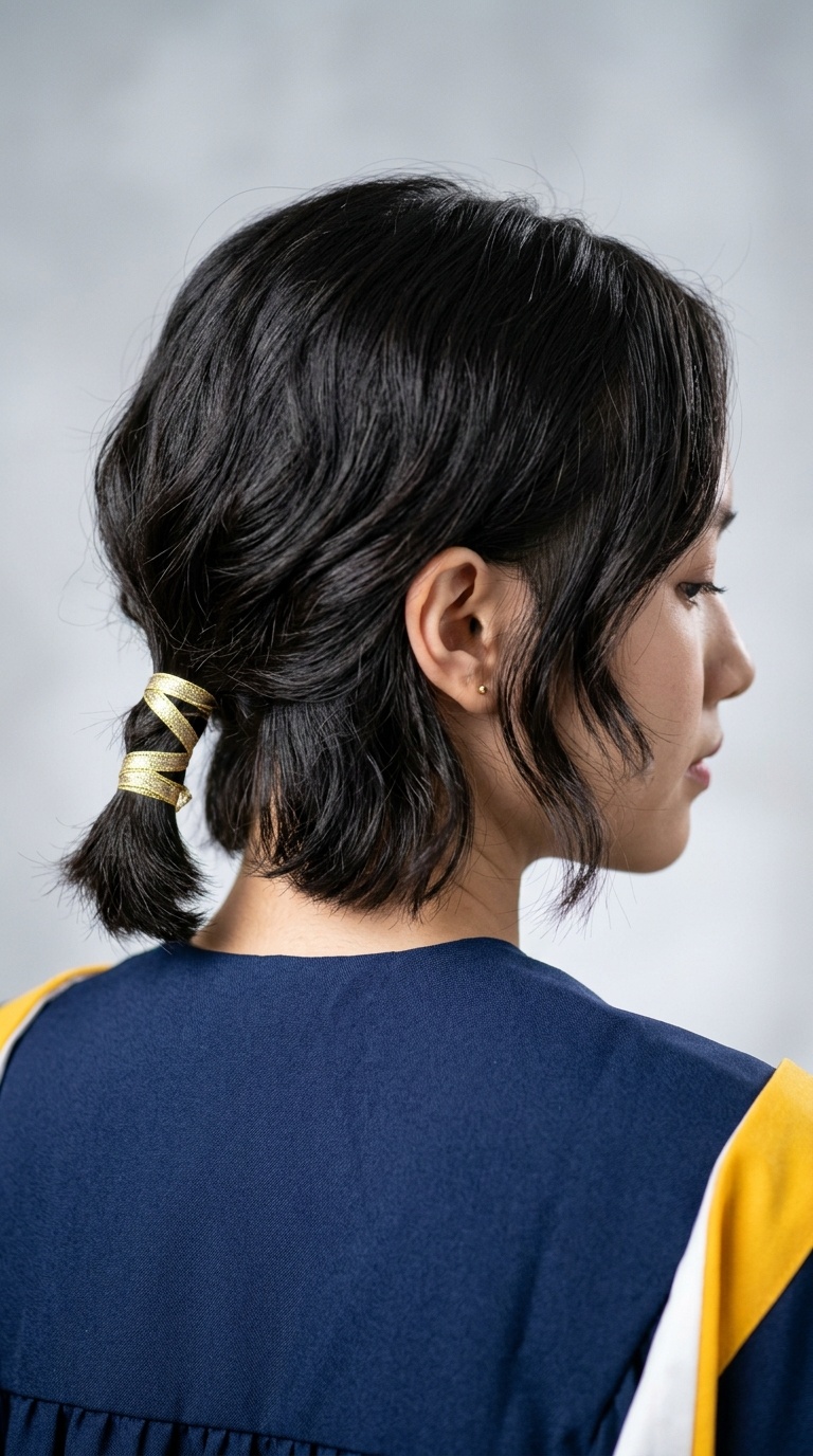 Ribbon-Wrapped Tiny Ponytail