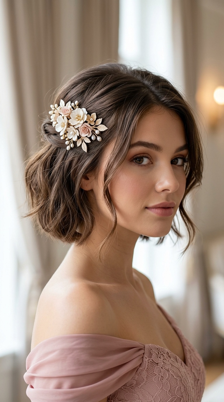 Romantic Floral Barrette Clip