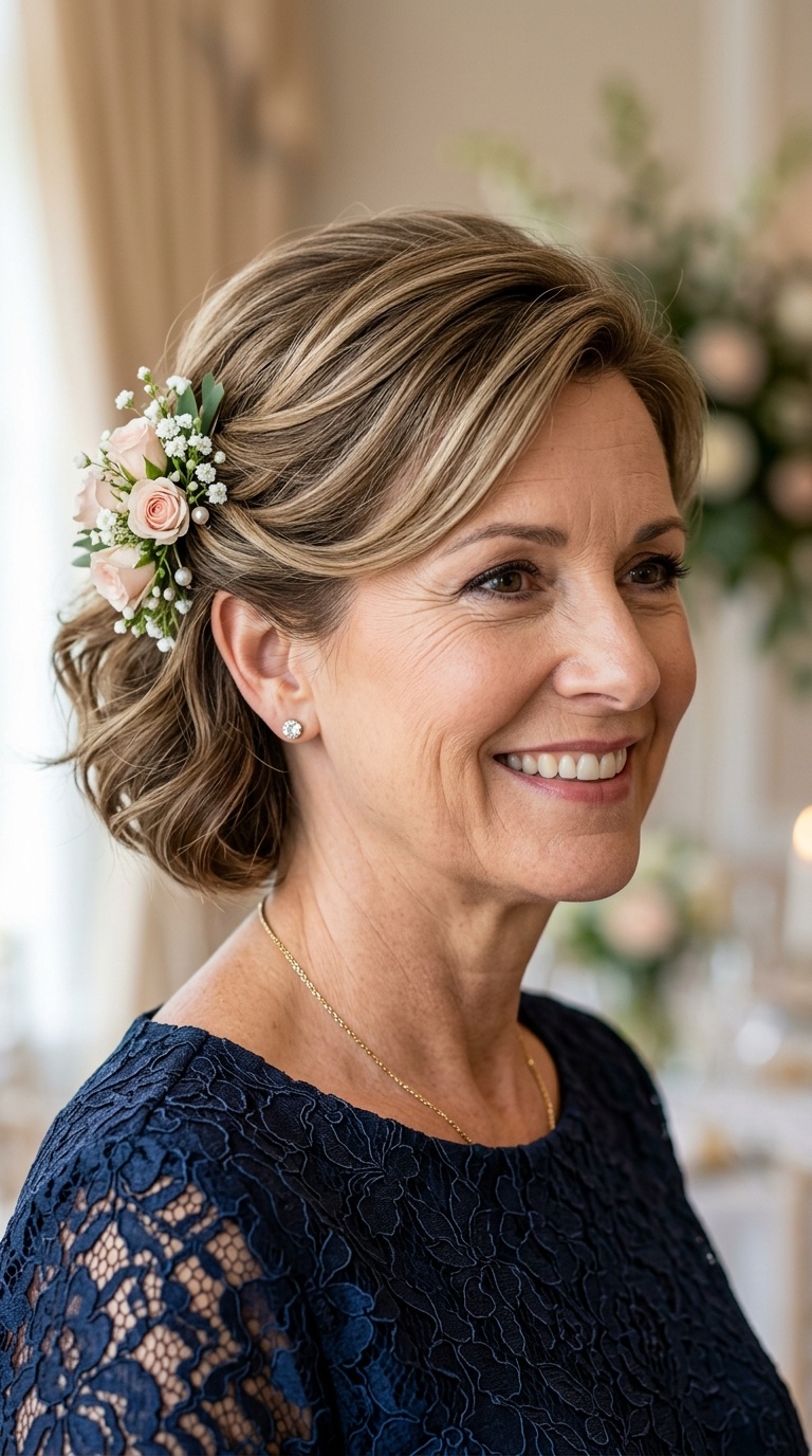 Romantic Floral Tucked Bob