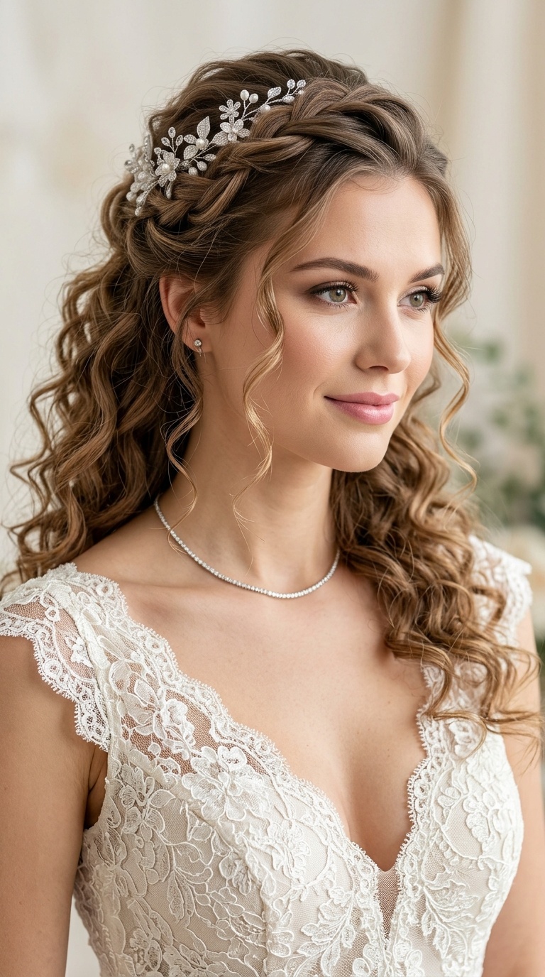 Romantic Half-Up Half-Down Curls