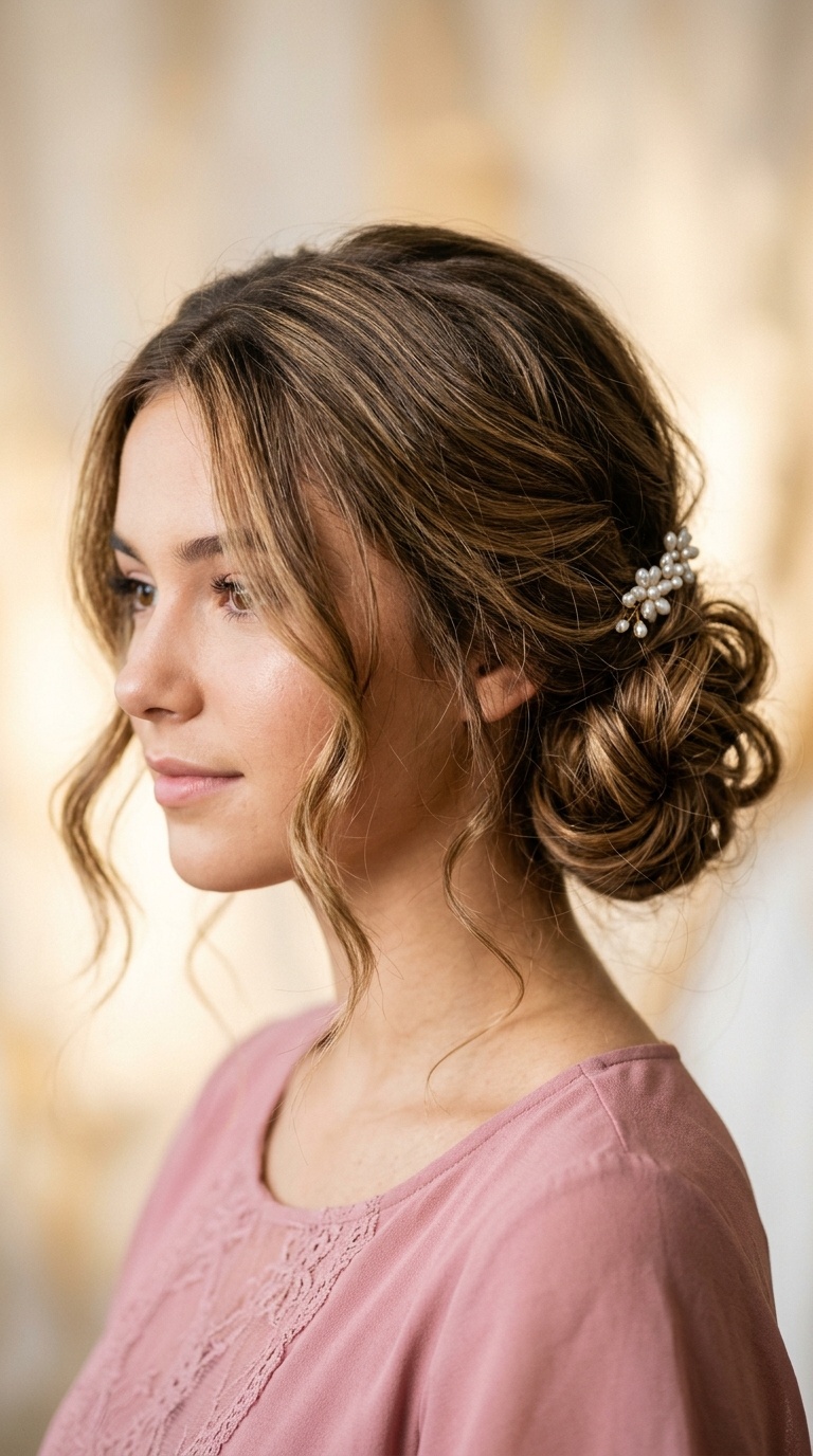 Romantic Messy Low Bun