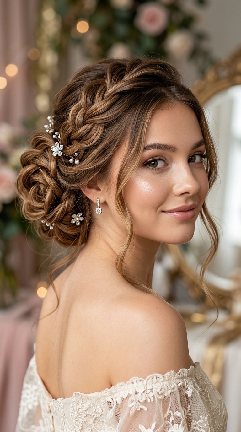 Romantic Rose Bun Updo