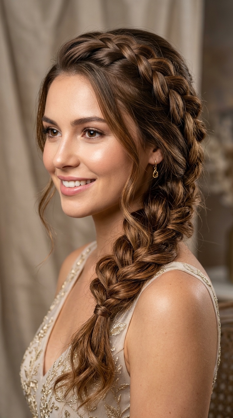 Romantic Side-Swept Braid