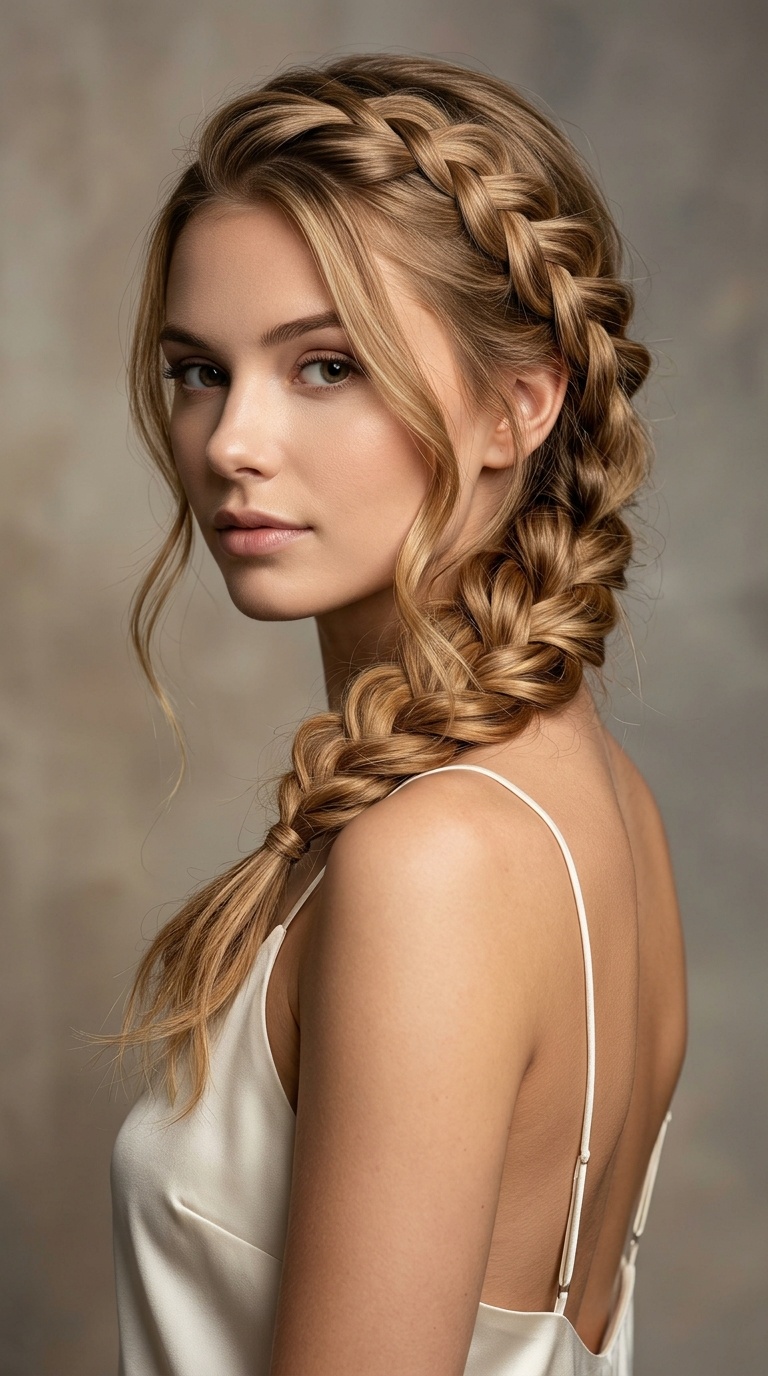 Romantic Side-Swept Braid