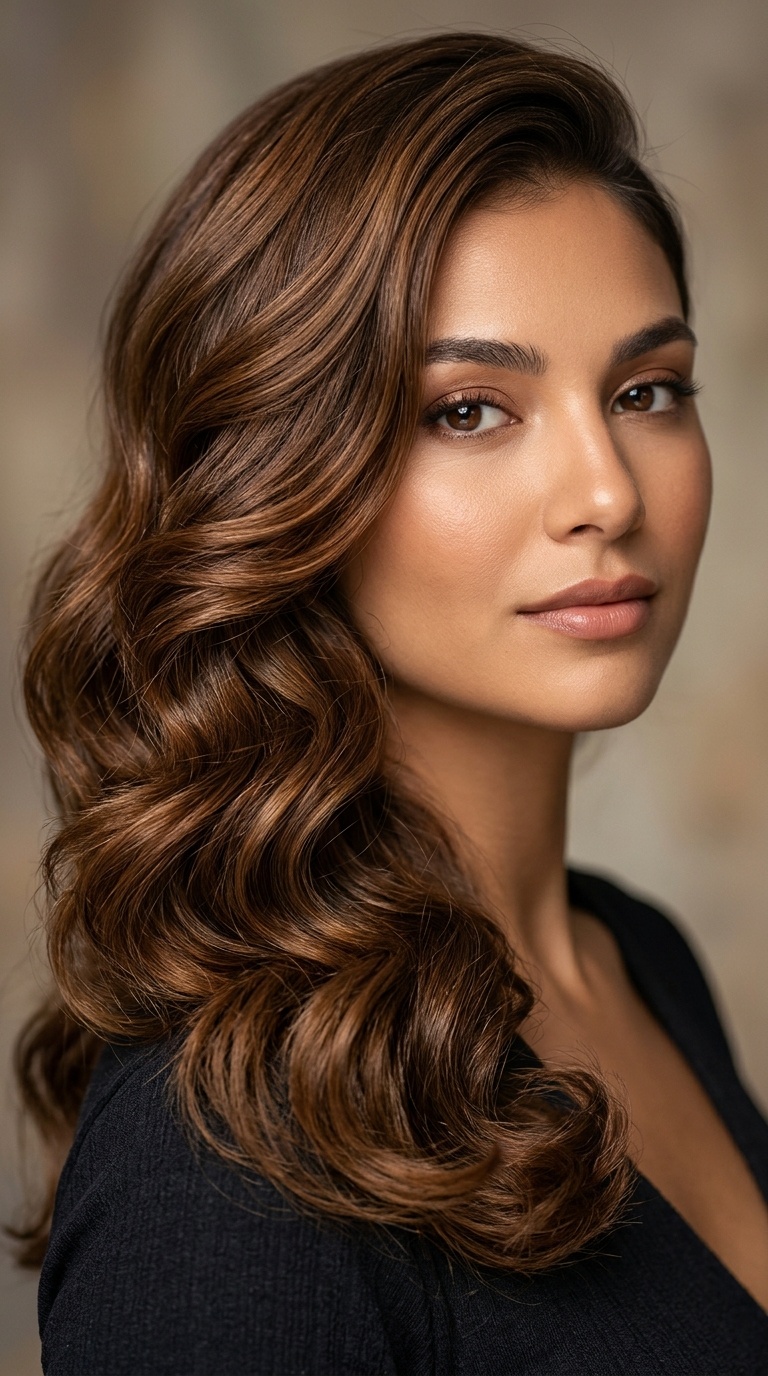 Romantic Side-Swept Waves