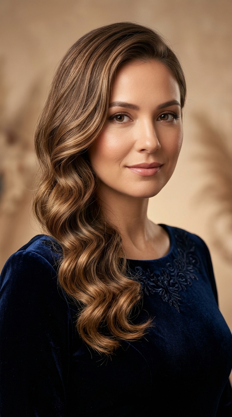 Romantic Side-Swept Waves