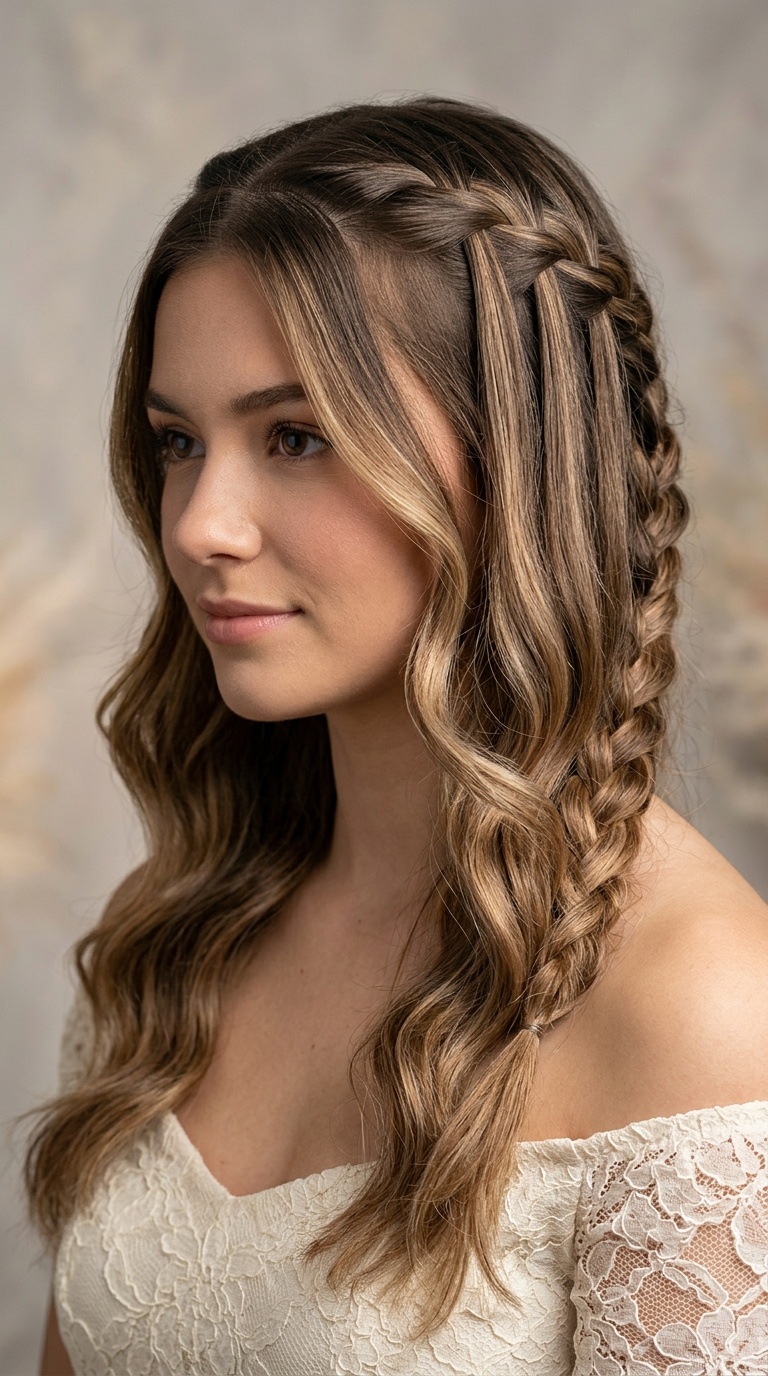 Romantic Waterfall Braid