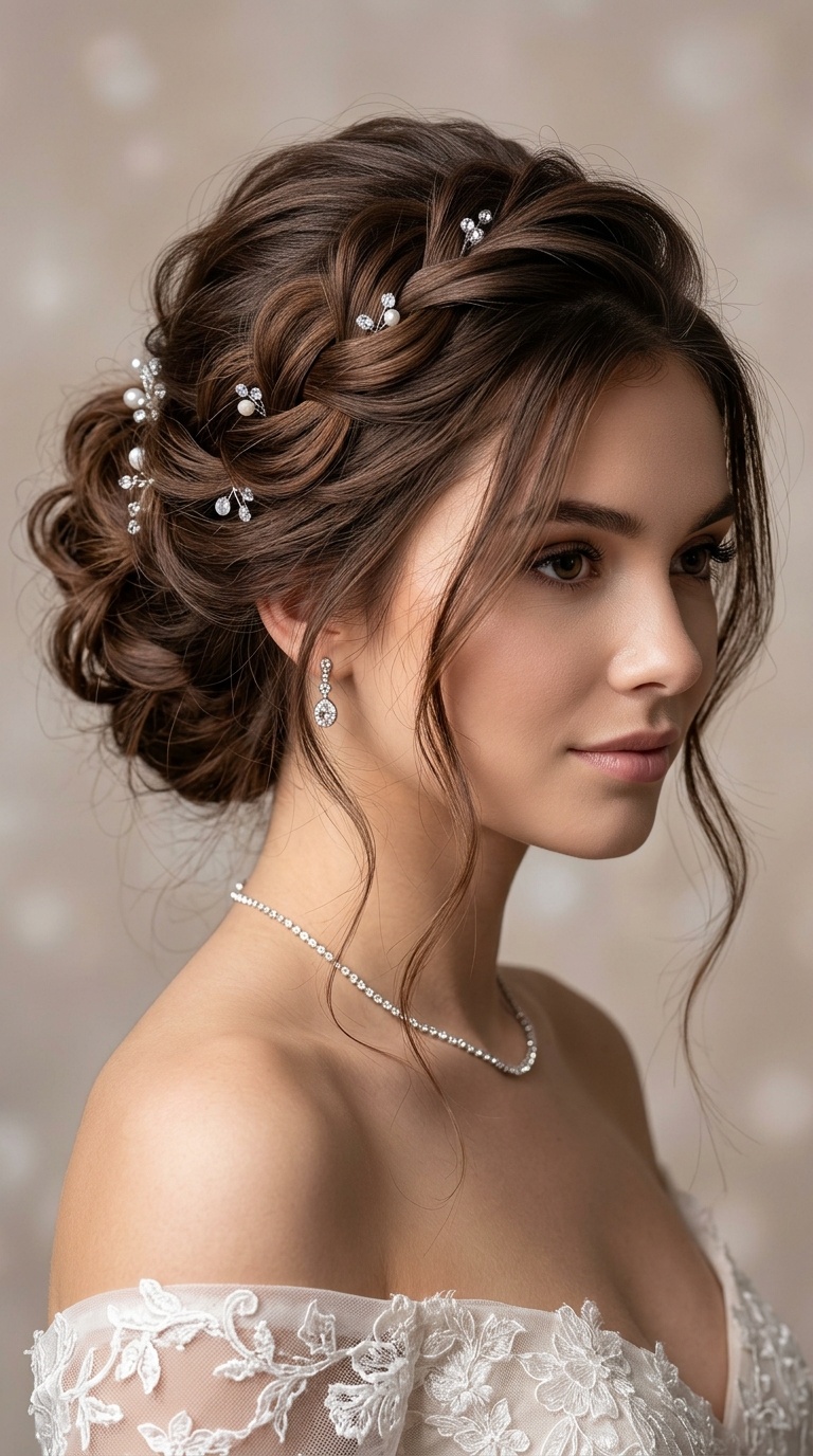 Romantic Wispy Regal Updo