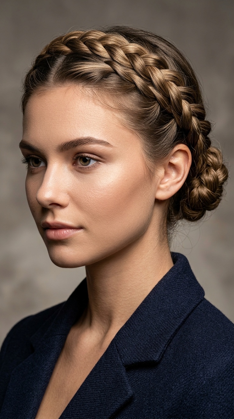 Rope Braid Crown Bun