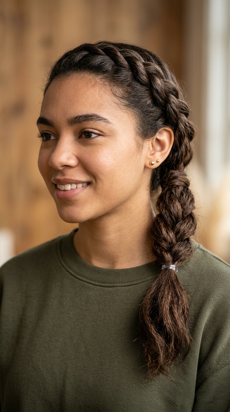 Rope Braid Side Pony