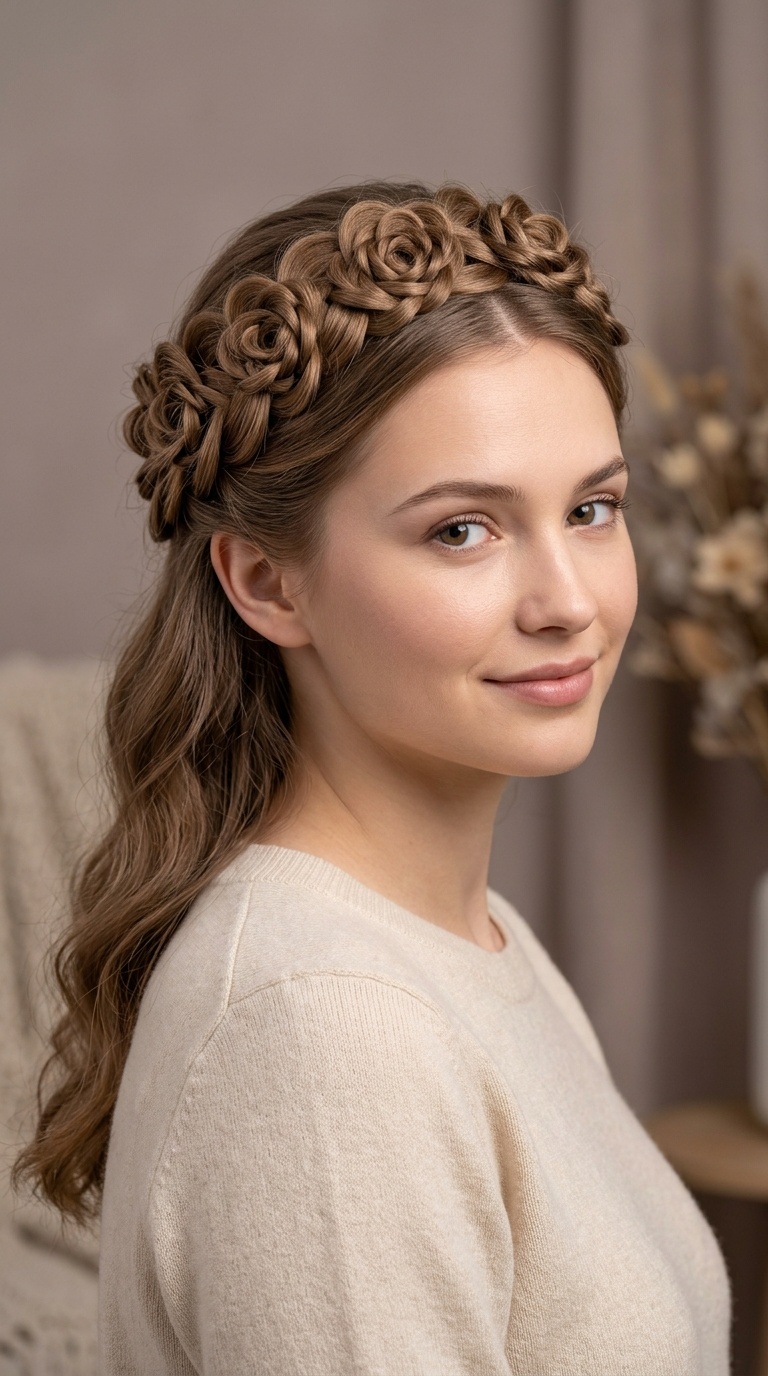 Rose Braid Half-Up