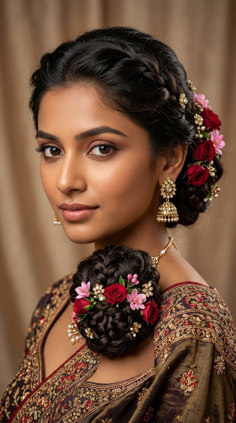 Rose-Bud Embellished Chignon