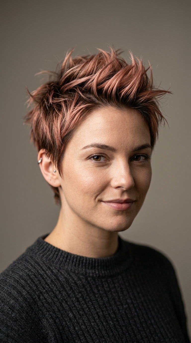 Rose Gold Spiky Crop