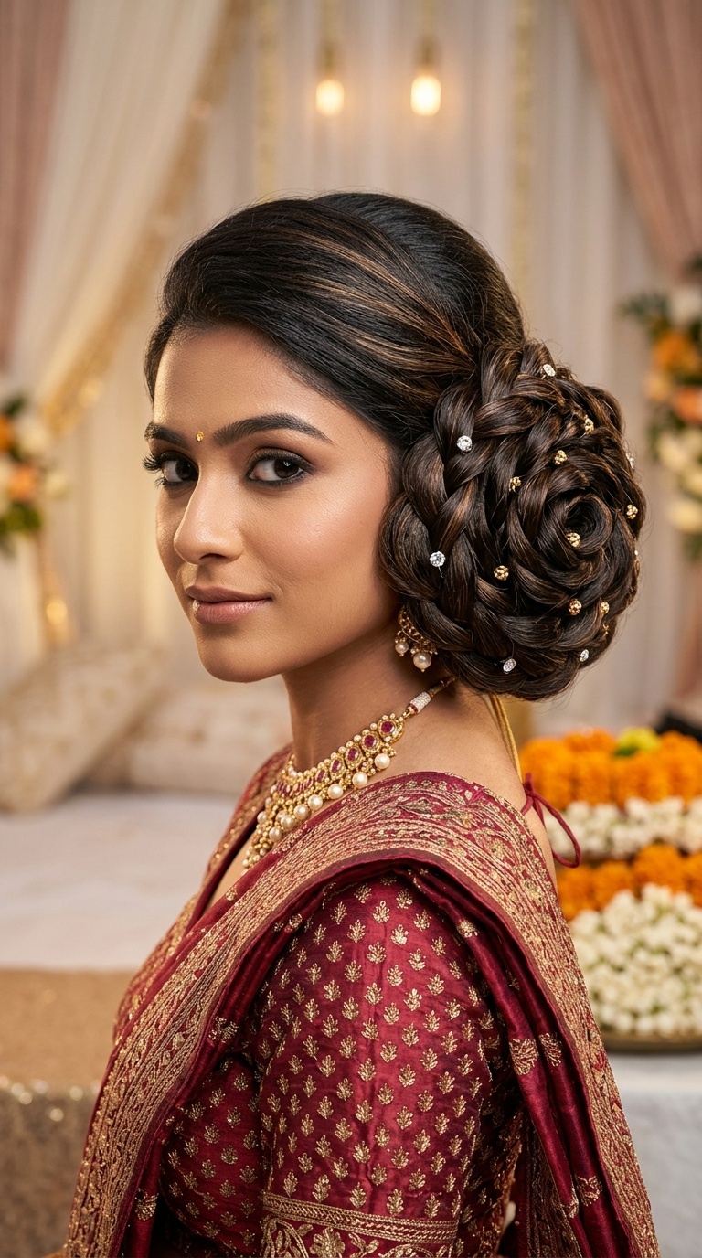Rose-Shaped Hair Bun