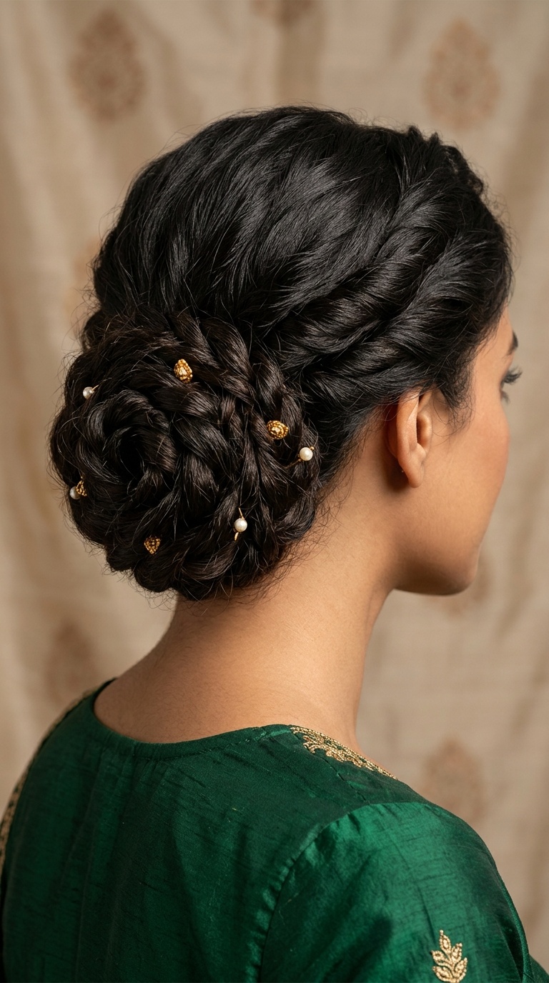 Rose-Shaped Twisted Bun
