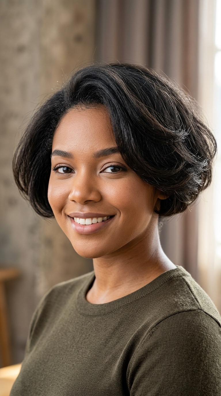 Rounded Bob with Subtle Undercut