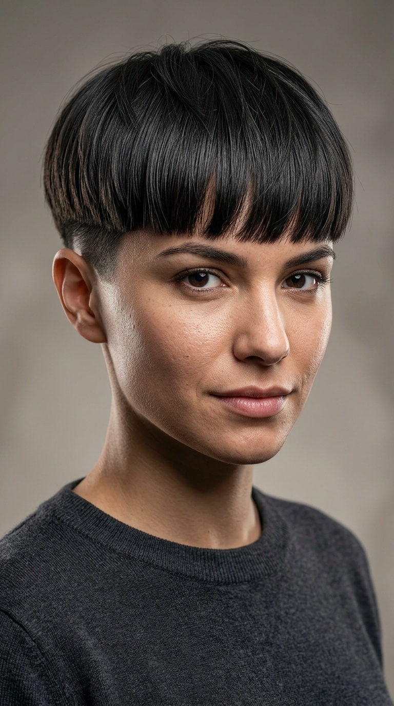 Rounded Bowl Cut with Taper Fade