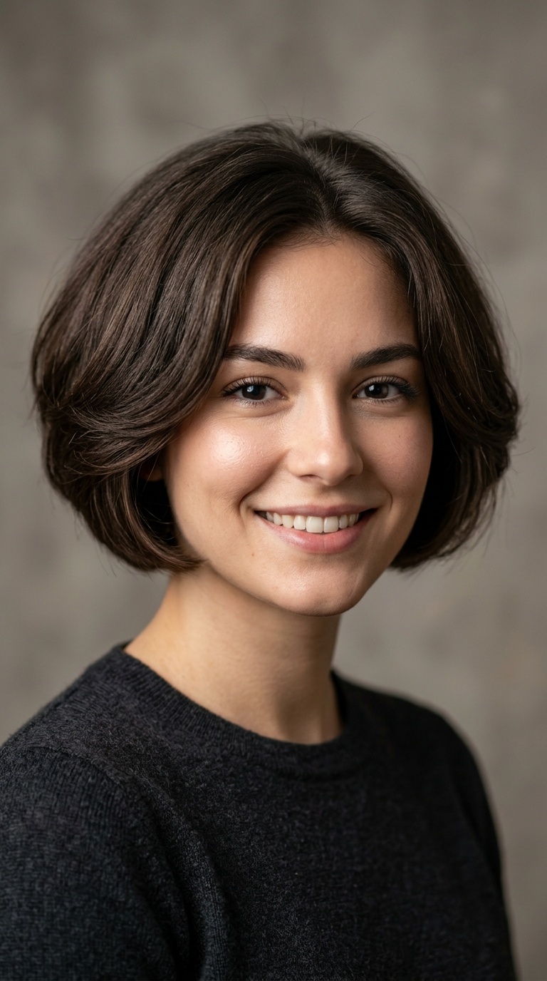 Rounded Ear-Length Bob