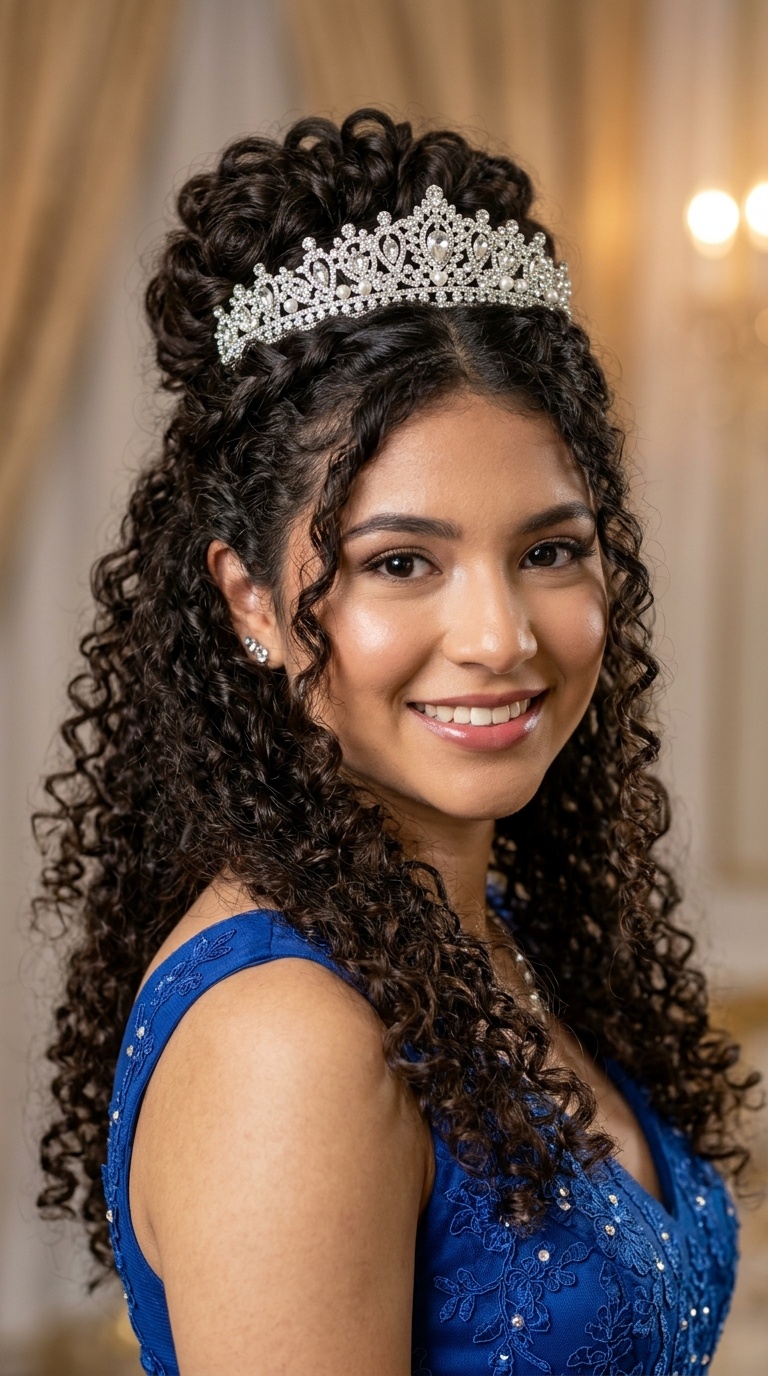 Royal Half-Up with Tiara