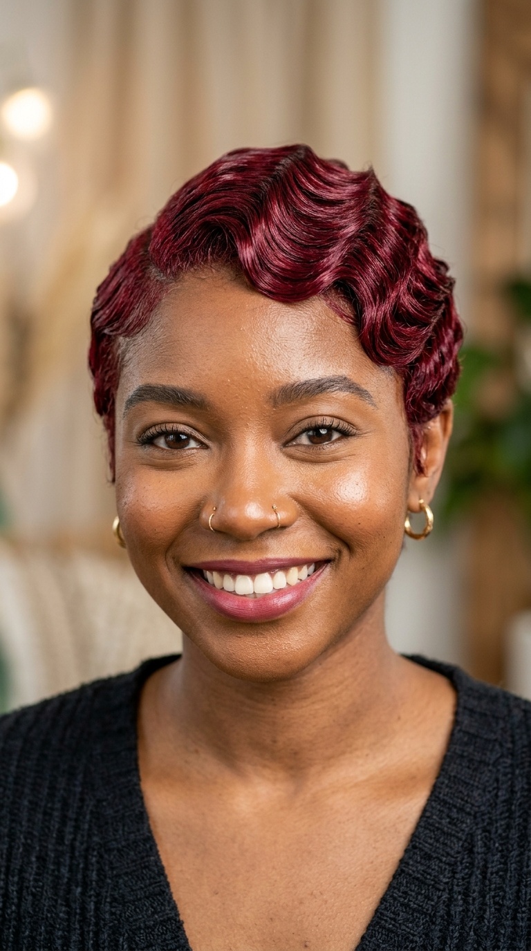Ruby Red Finger Waves