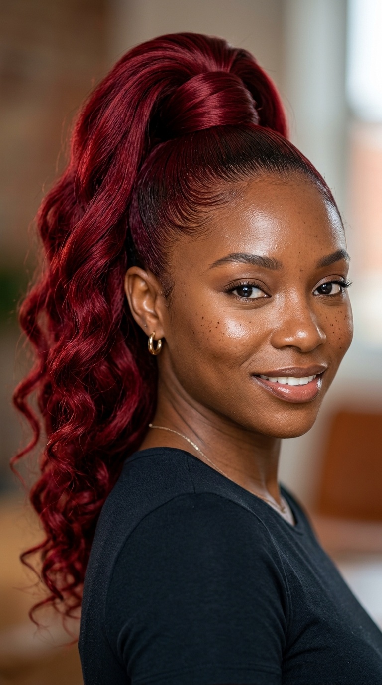 Ruby Red Wrap-Around Sleek Pony
