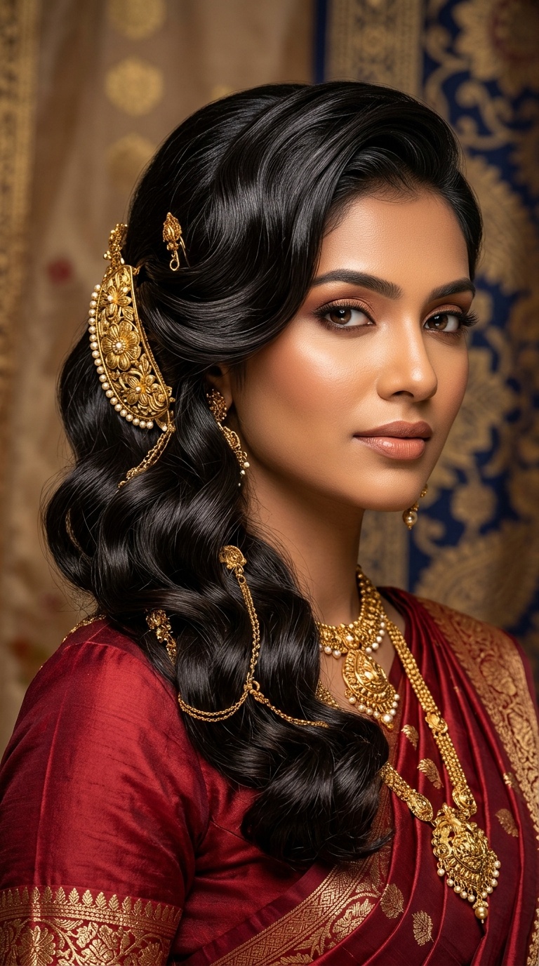 S-Curve Waves with Traditional Ornaments
