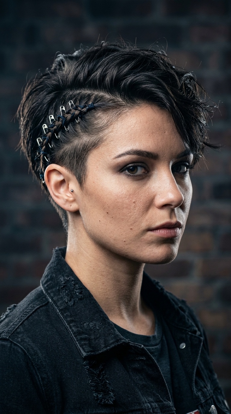 Safety Pin Braid Accents