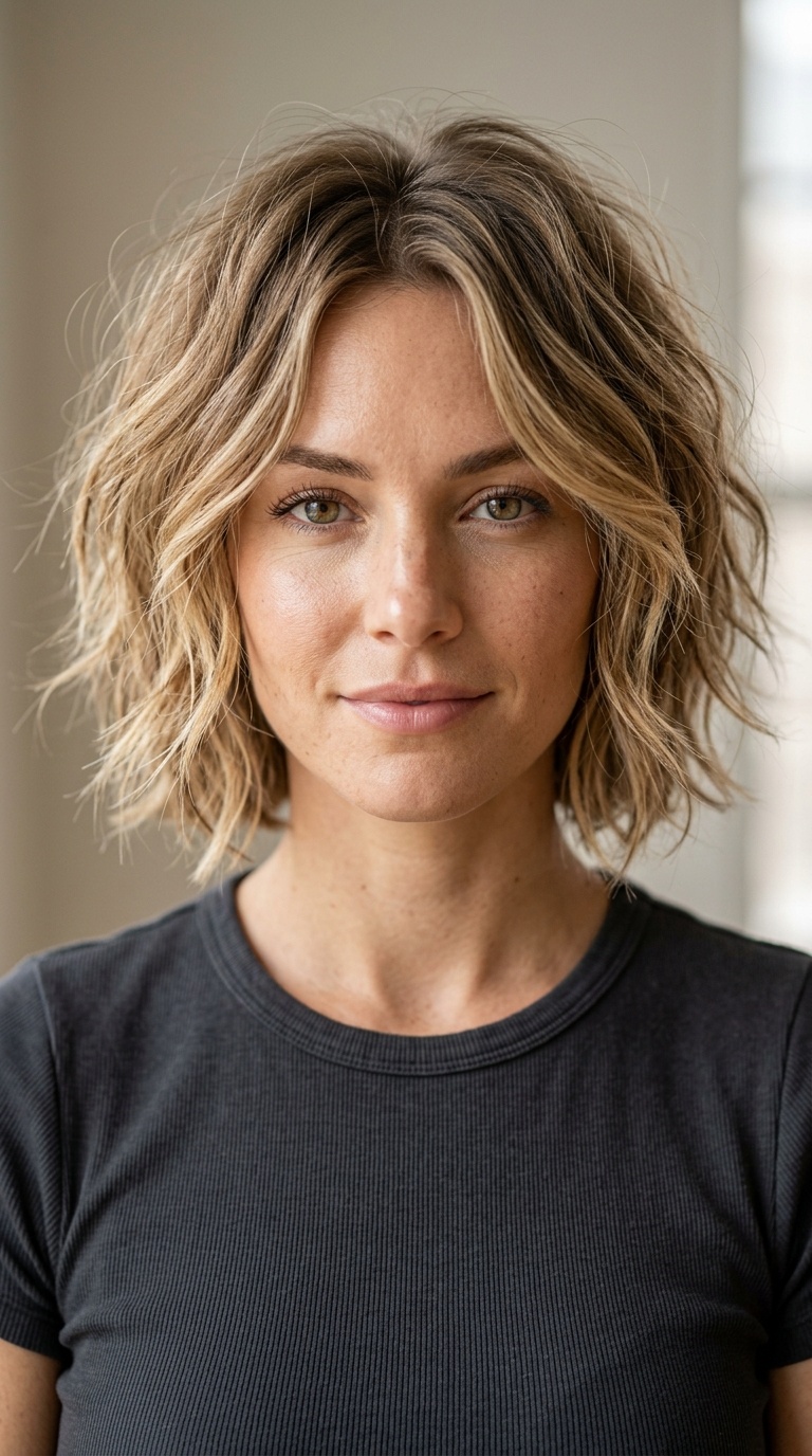 Salt-Sprayed Shaggy Bob