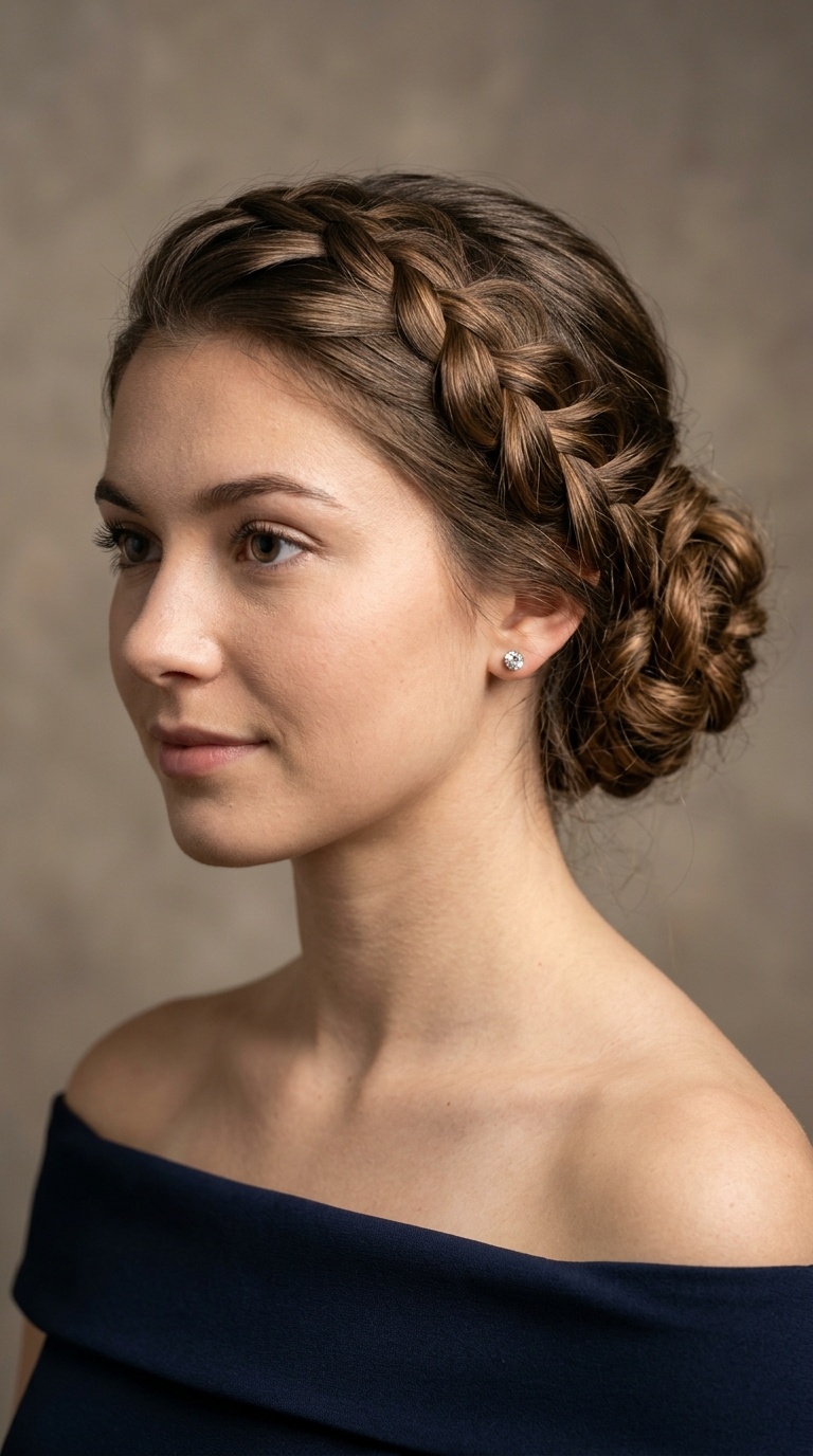 Scalloped Lace Braid Updo