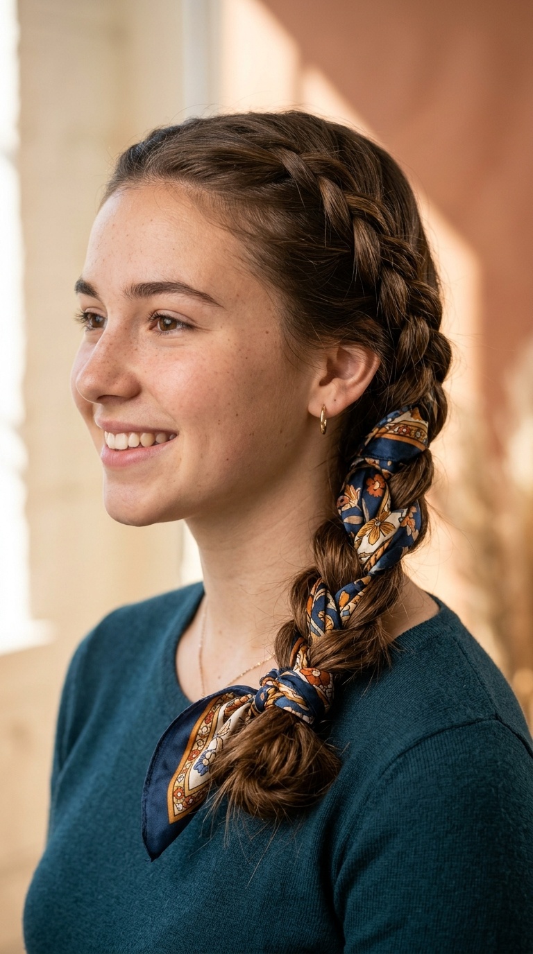 Scarf-Intertwined Low Braid