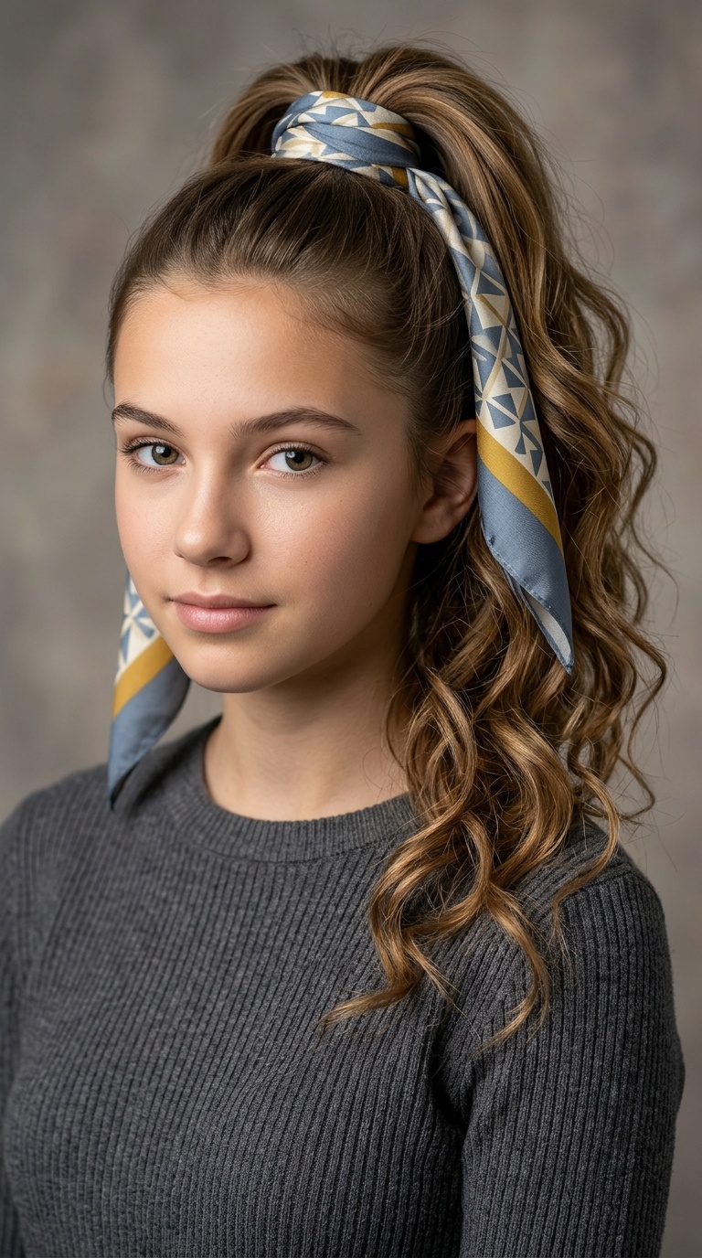 Scarf Wrap Ponytail