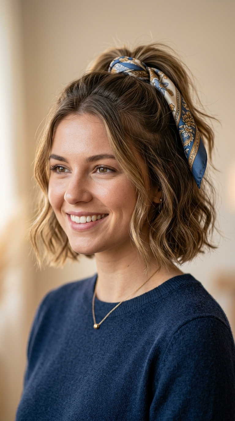 Scarf-Wrapped Half-Pony