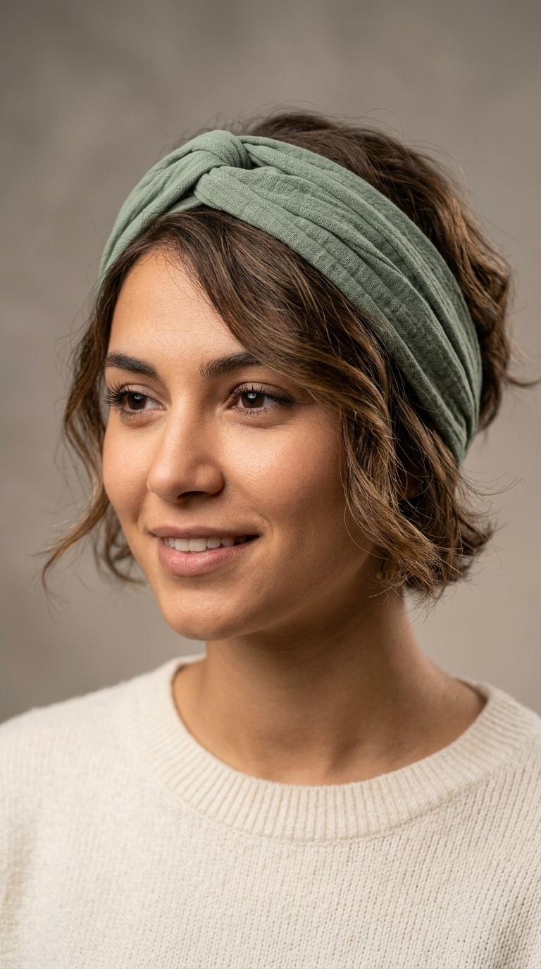 Scarf-Wrapped Headband