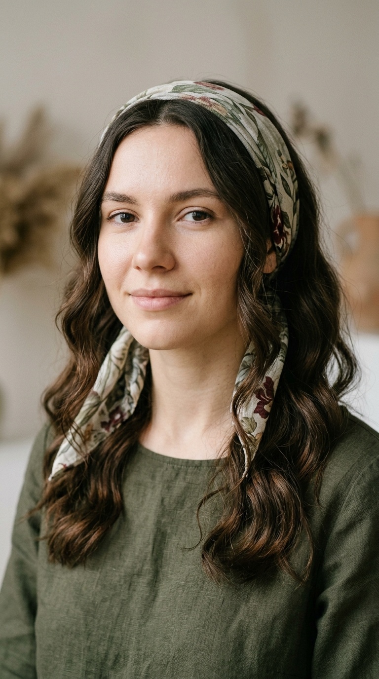 Scarf-Wrapped Loose Waves