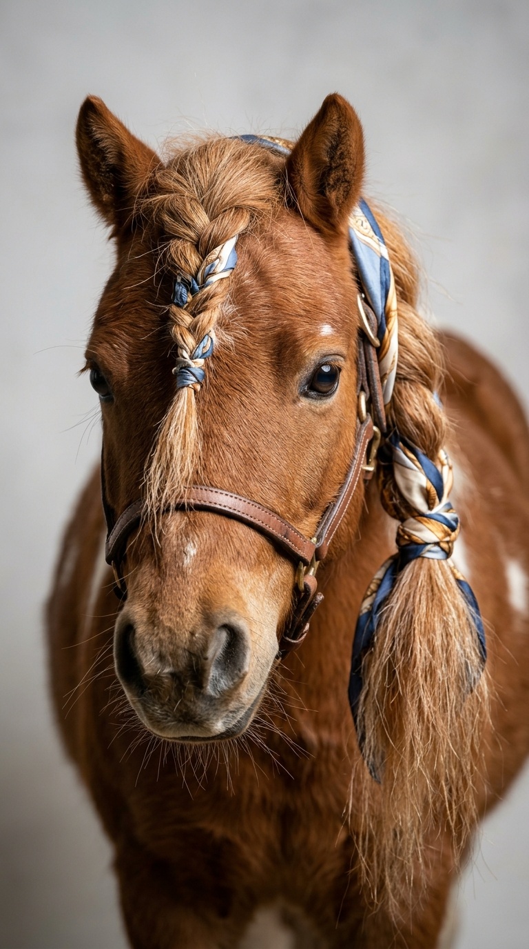 Scarf-Wrapped Mini Pony