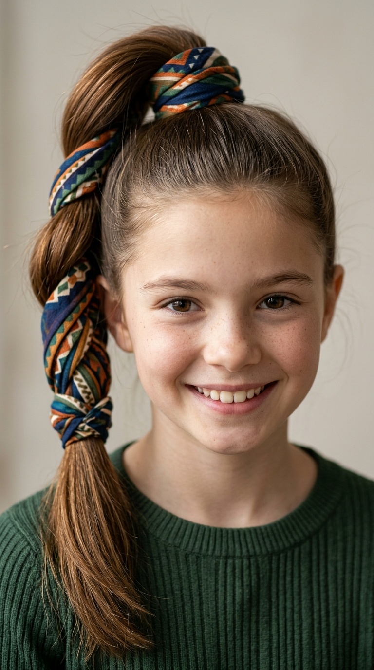 Scarf-Wrapped Pony