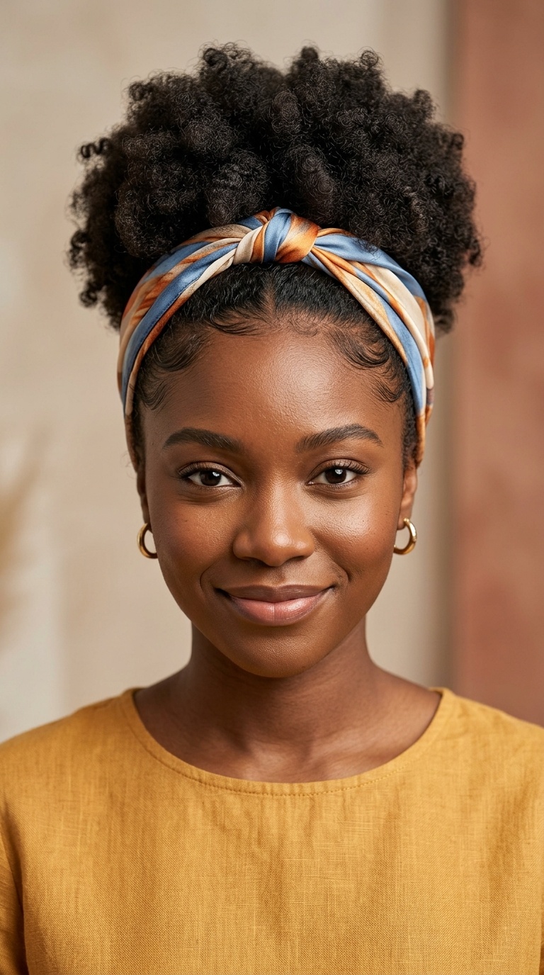 Scarf-Wrapped Puff