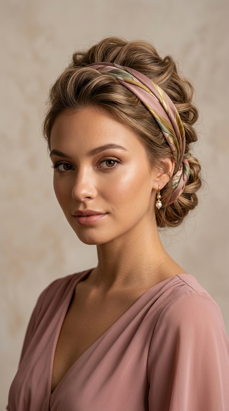 Scarf-Wrapped Updo