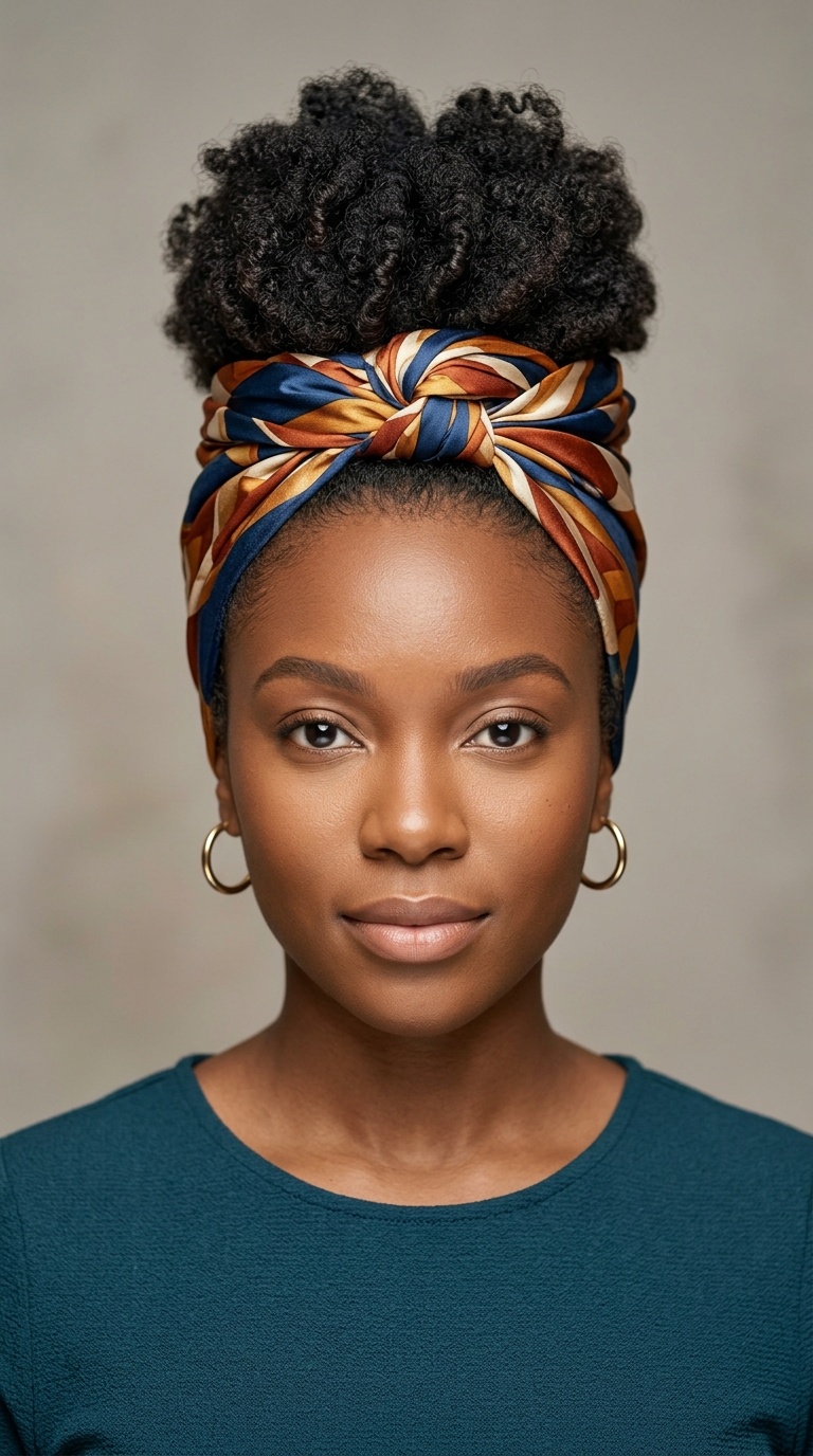 Scarf-Wrapped Updo
