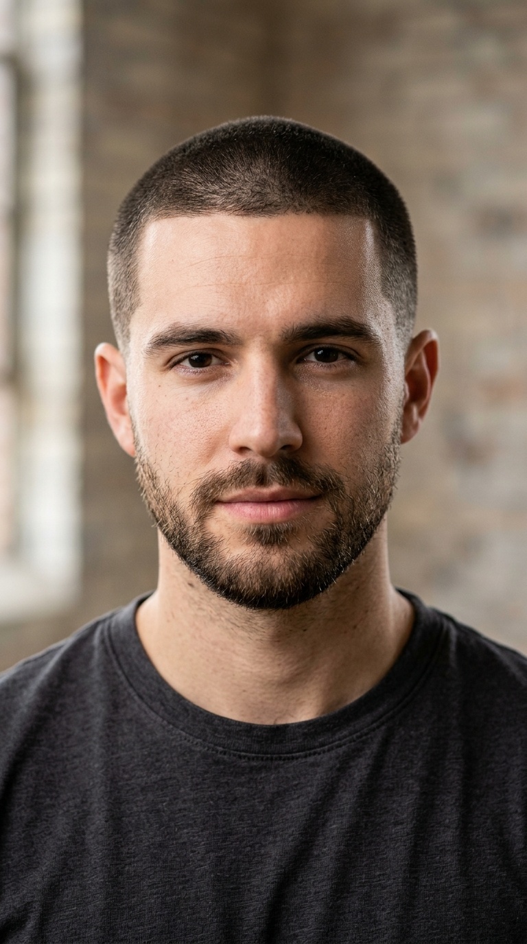 Scissor-Trimmed Buzz with Natural Line