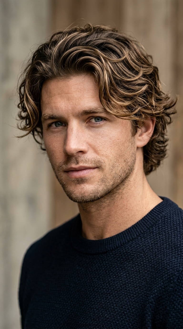 Scissored-Layered Surf Hair