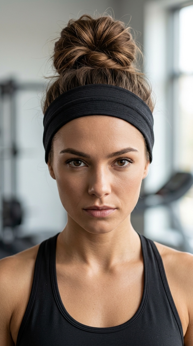 Scrunched High Bun with Headband