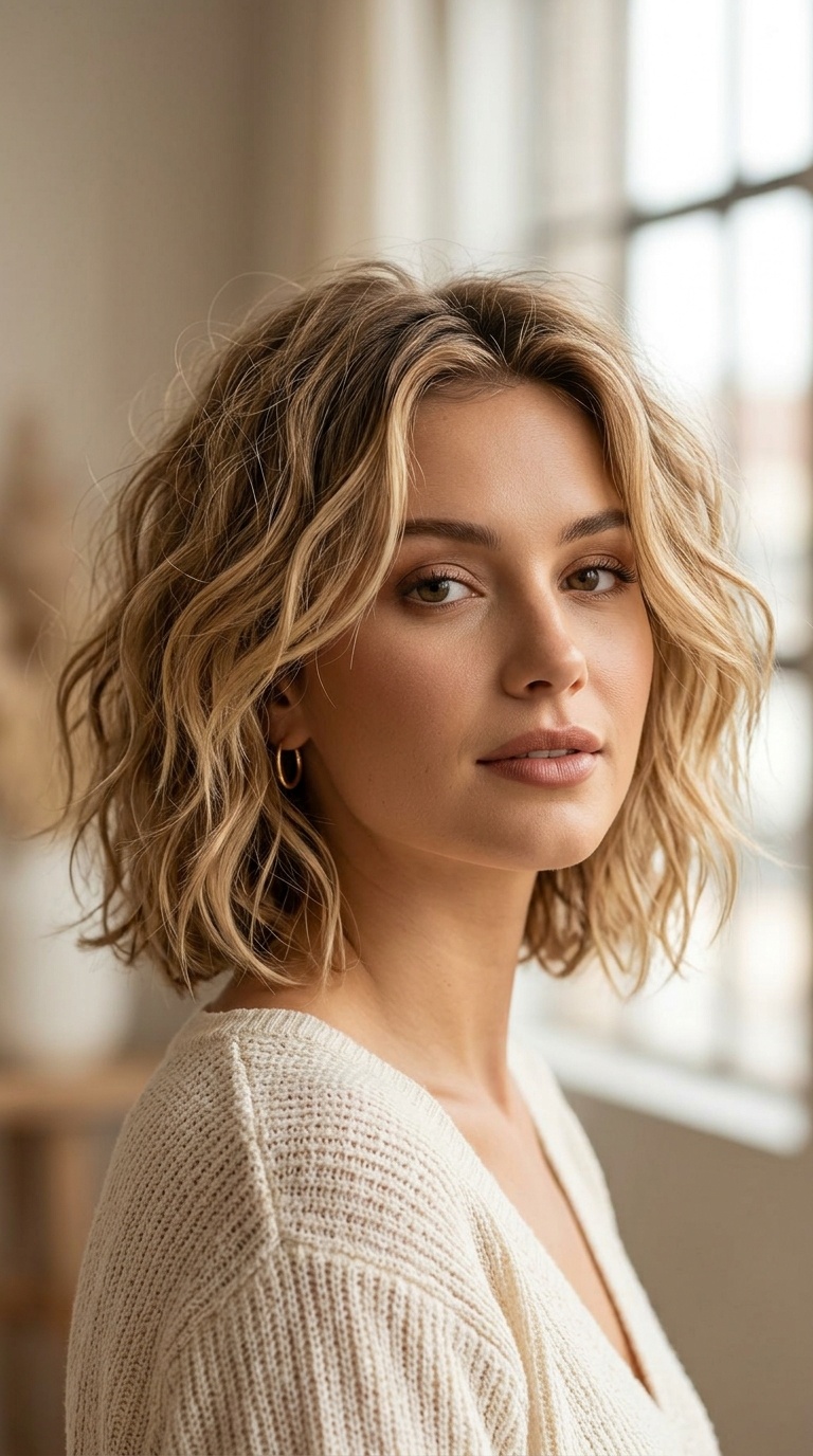 Scrunched Messy Waves