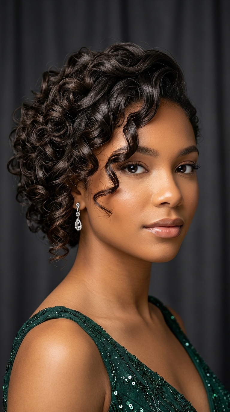 Sculpted Asymmetrical Curls
