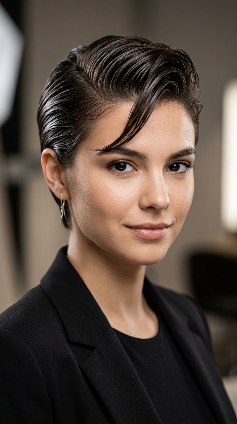 Sculpted Asymmetrical Side-Sweep