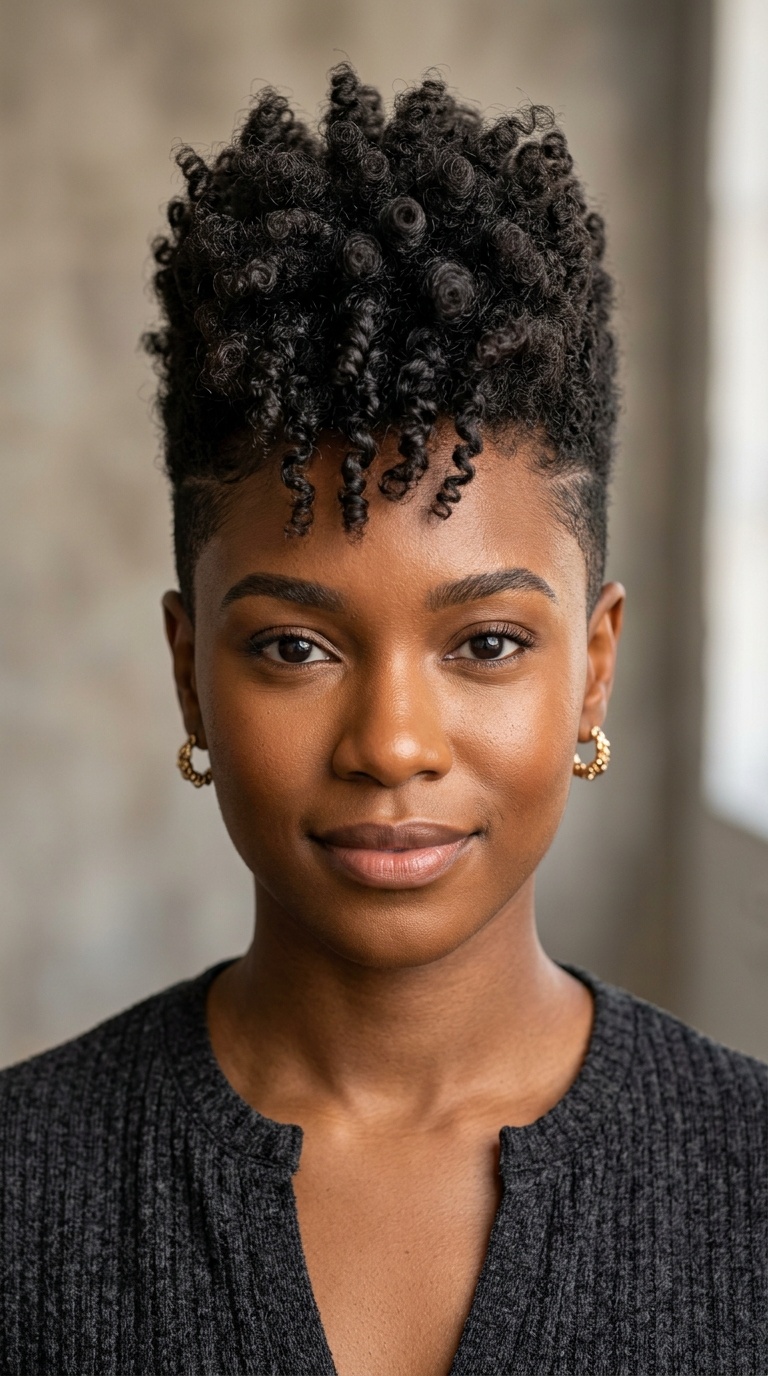 Sculpted Curly Mohawk