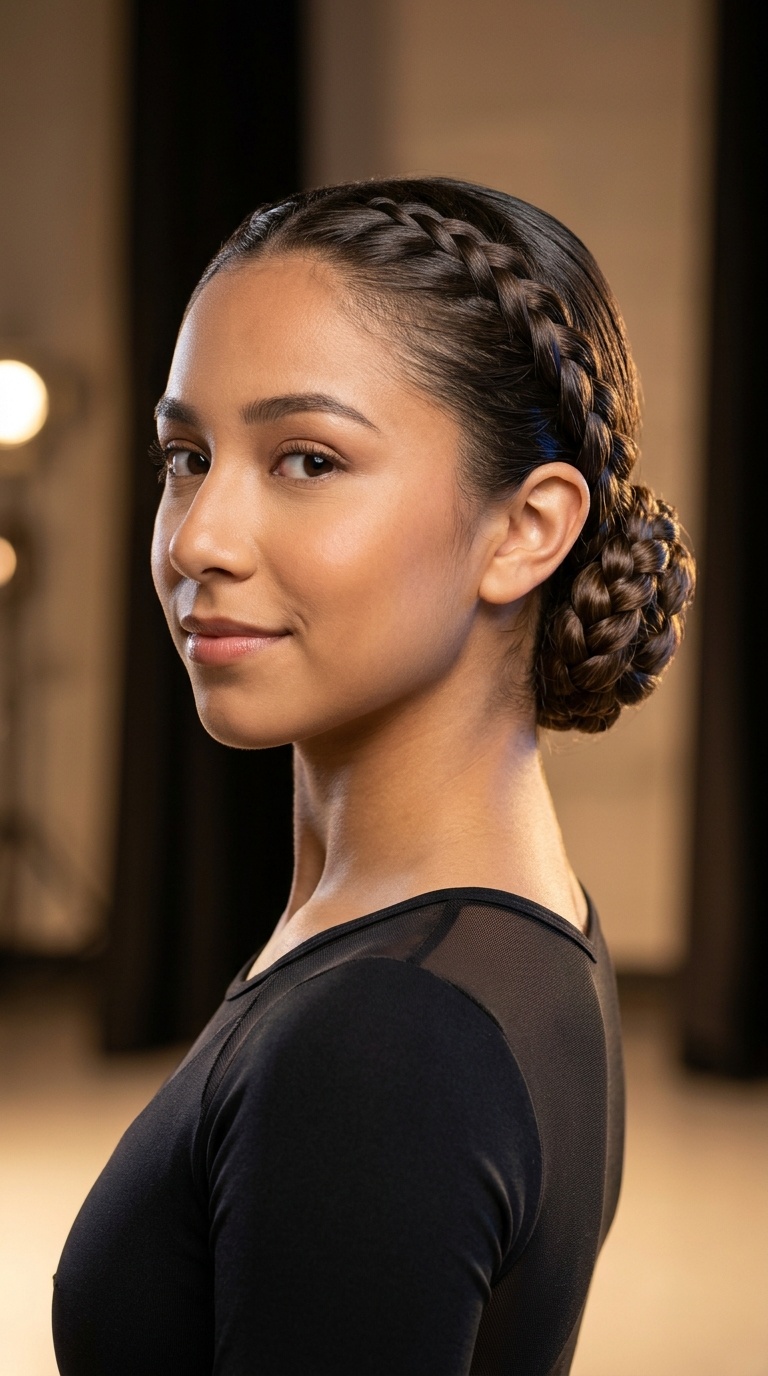 Sculpted Four-Strand Braided Bun