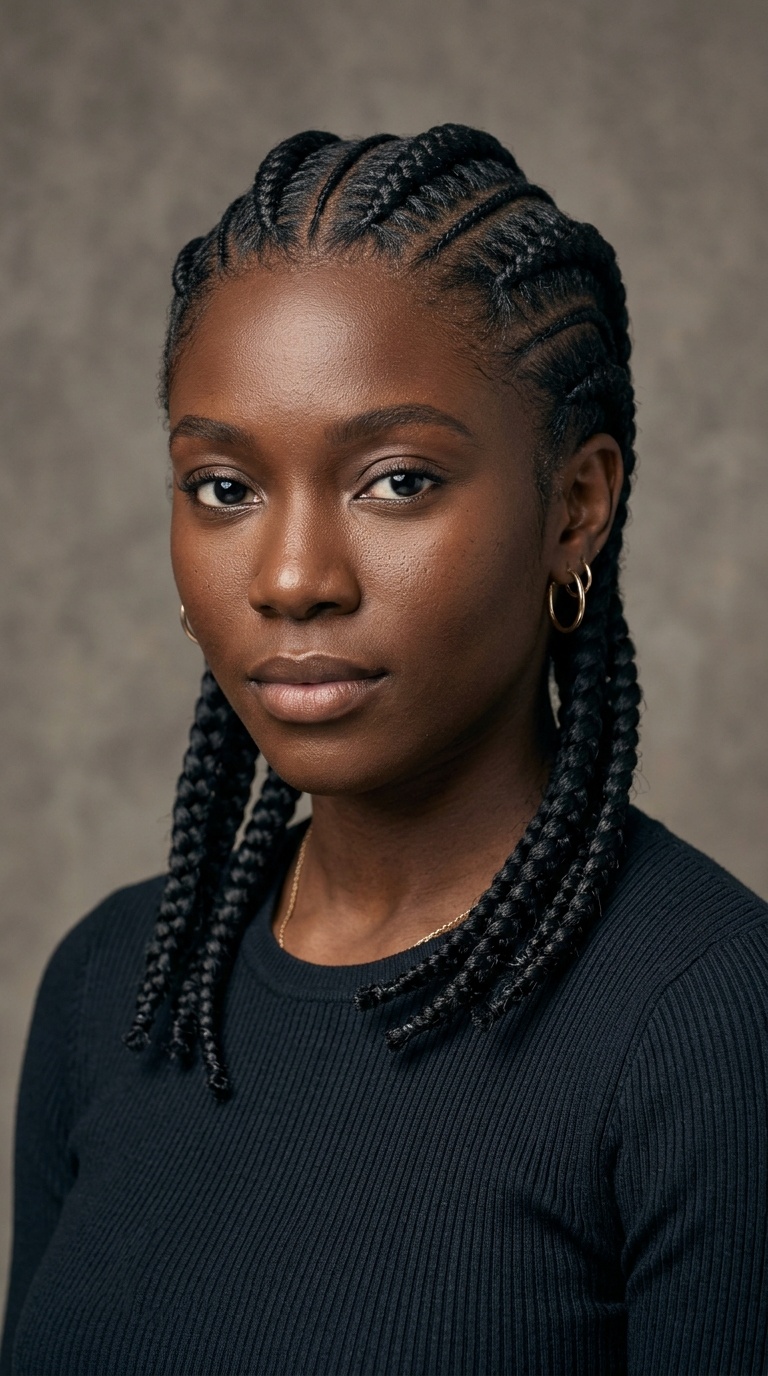 Sculpted Ghana Braids