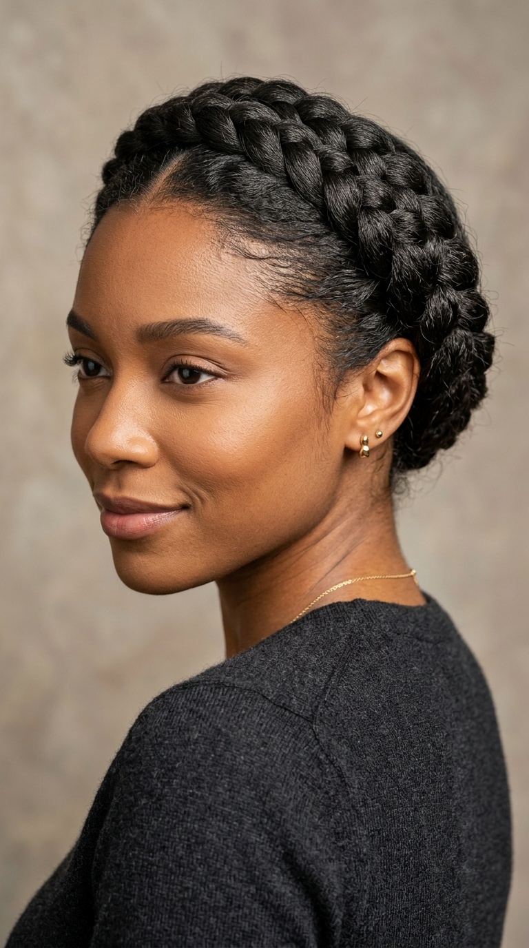 Sculpted Halo Braids
