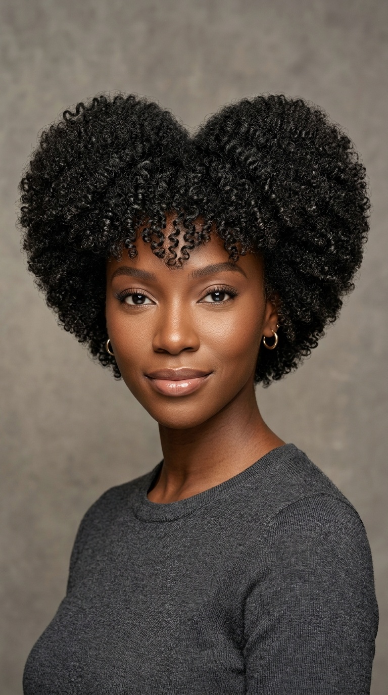 Sculpted Heart-Shaped Afro